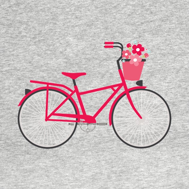 Bike Pink Flower by Creative Has